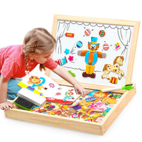 Magnetic Drawing & Puzzle Board for Kids