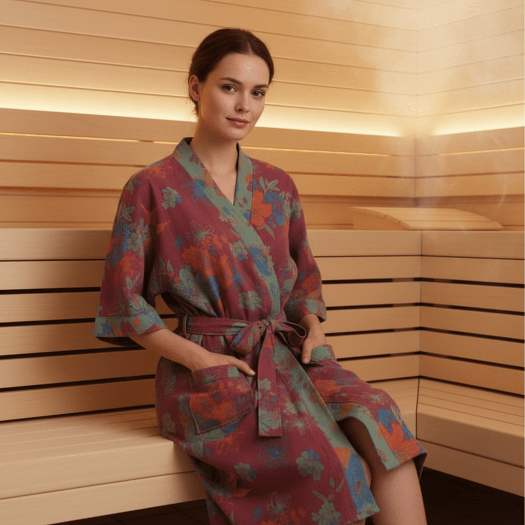 KIMOGINKO – Kimono Bathrobe made of Organic Cotton for Breathable Comfort