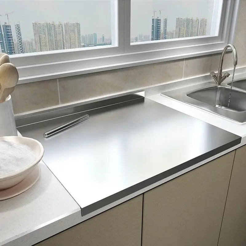 Kitchen Cutting Board Stainless Steel with Non-Slip Base