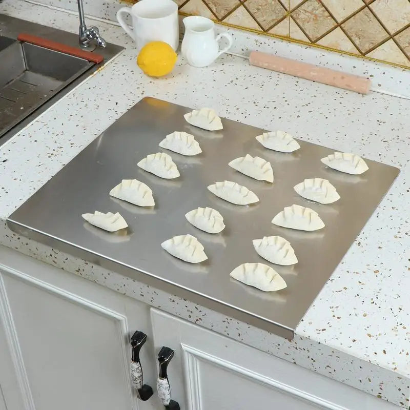 Kitchen Cutting Board Stainless Steel with Non-Slip Base