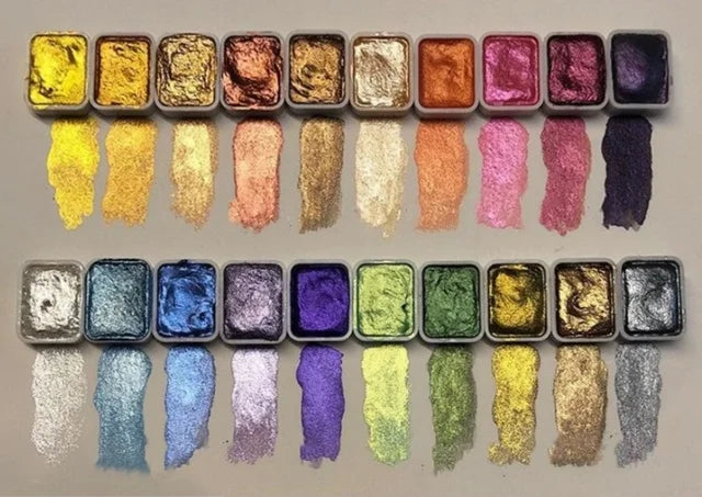 Kolorful - Powder Mineral Pearl Pigment Art Watercolor 20 Colors