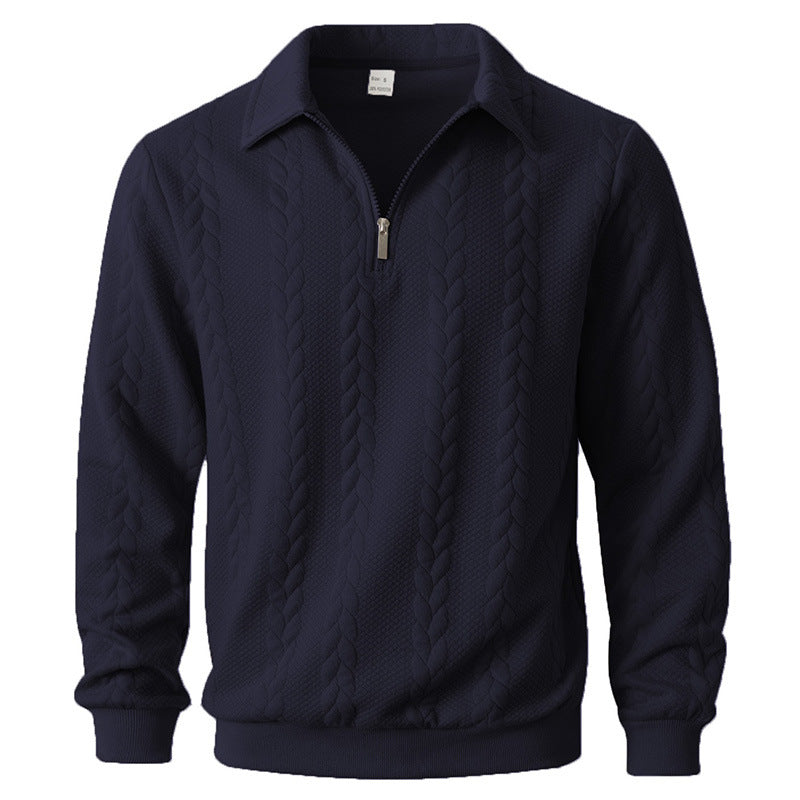 Image of Kurt | Men's Quarter-Zip Long Sleeve Polo Shirt