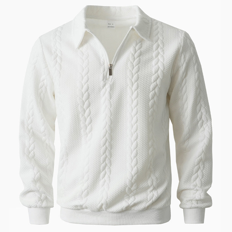 Image of Kurt | Men's Quarter-Zip Long Sleeve Polo Shirt