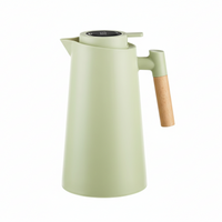 LATTEA THERMO – Double-walled Thermos Flask with Temperature Display and Wooden Handle
