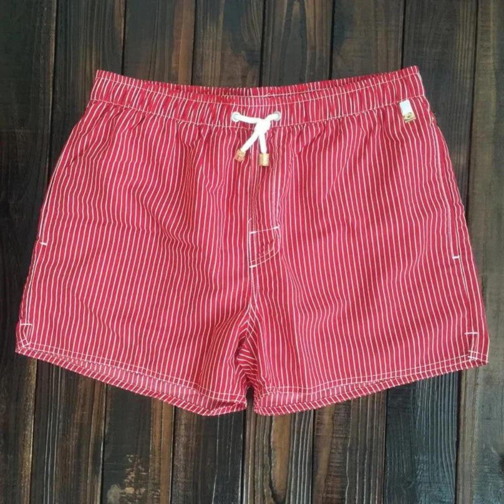 Image of Lawrence | Men's Striped Drawstring Swim Shorts