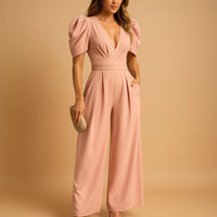 Leanne | Women's Puff Sleeve Maxi Jumpsuit