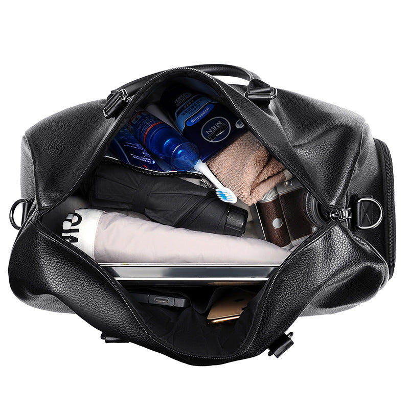 Leather Weekend Travel Duffle Bag