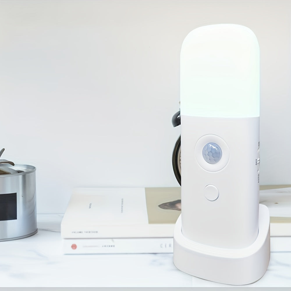LED Night Light with Motion Sensor – Rechargeable via USB and Adjustable Brightness for Bedrooms and Hallways