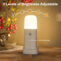 Motion-Activated LED Night Light | USB Rechargeable, Adjustable Brightness