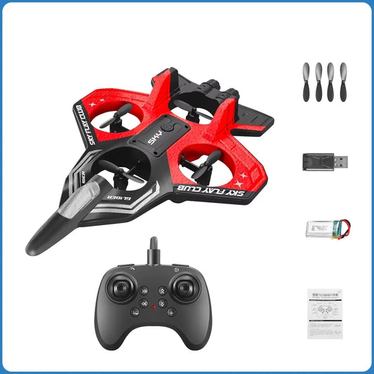 Lightweight RC Plane with Gyroscopic Stabilization and LED Lights – Ideal for Beginners and Kids