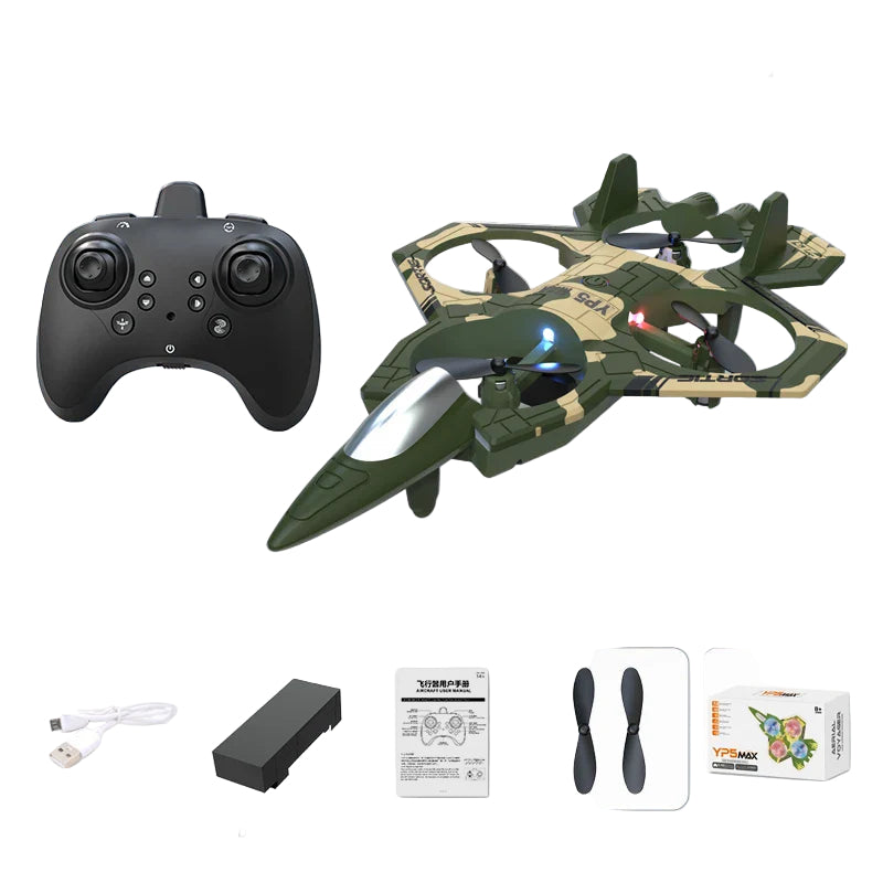 Lightweight RC Plane with Gyroscopic Stabilization and LED Lights – Ideal for Beginners and Kids