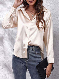 Wearclo | Chic Satin Relaxed Fit Shirt
