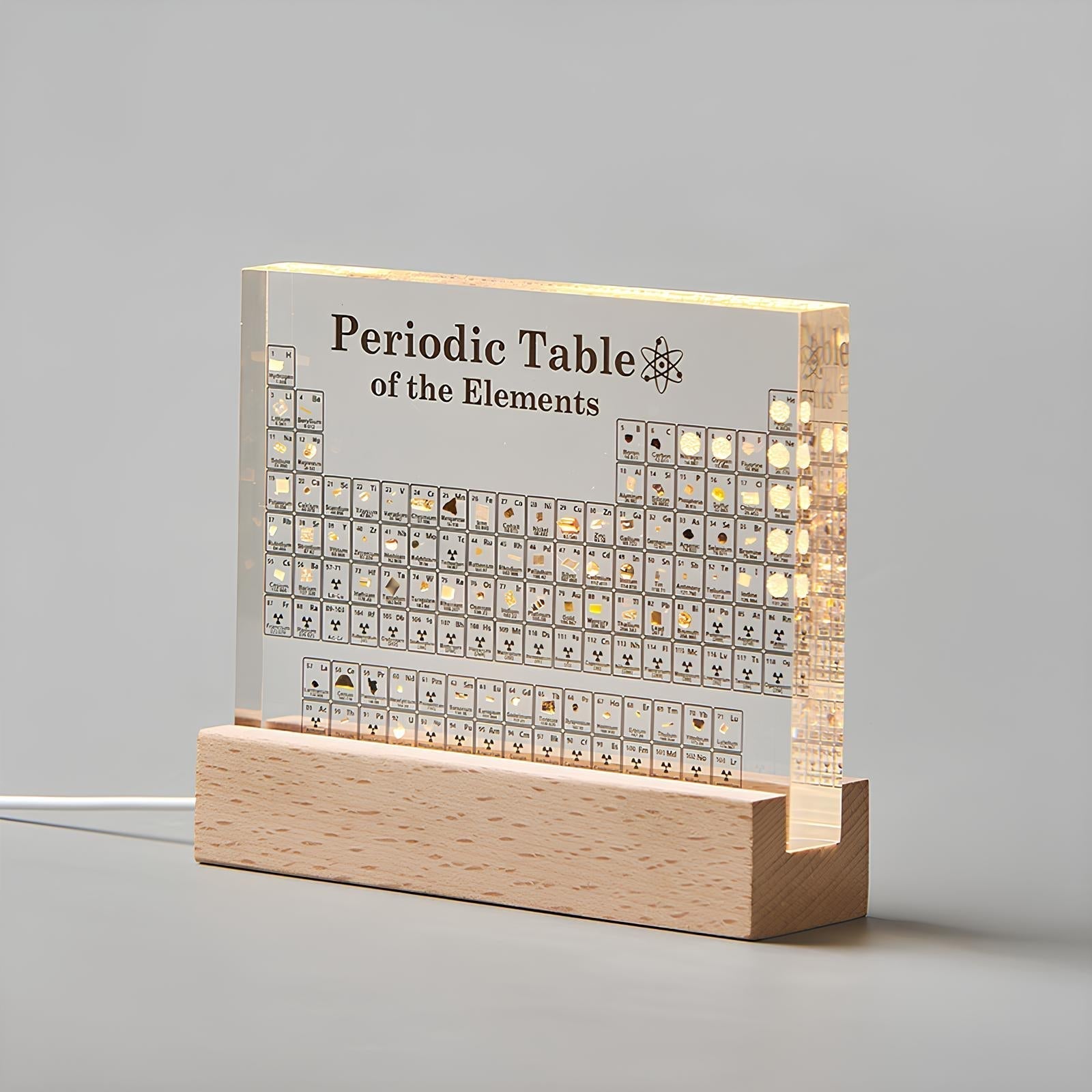 Luminous Periodic Table with Real Elements - Elementa
