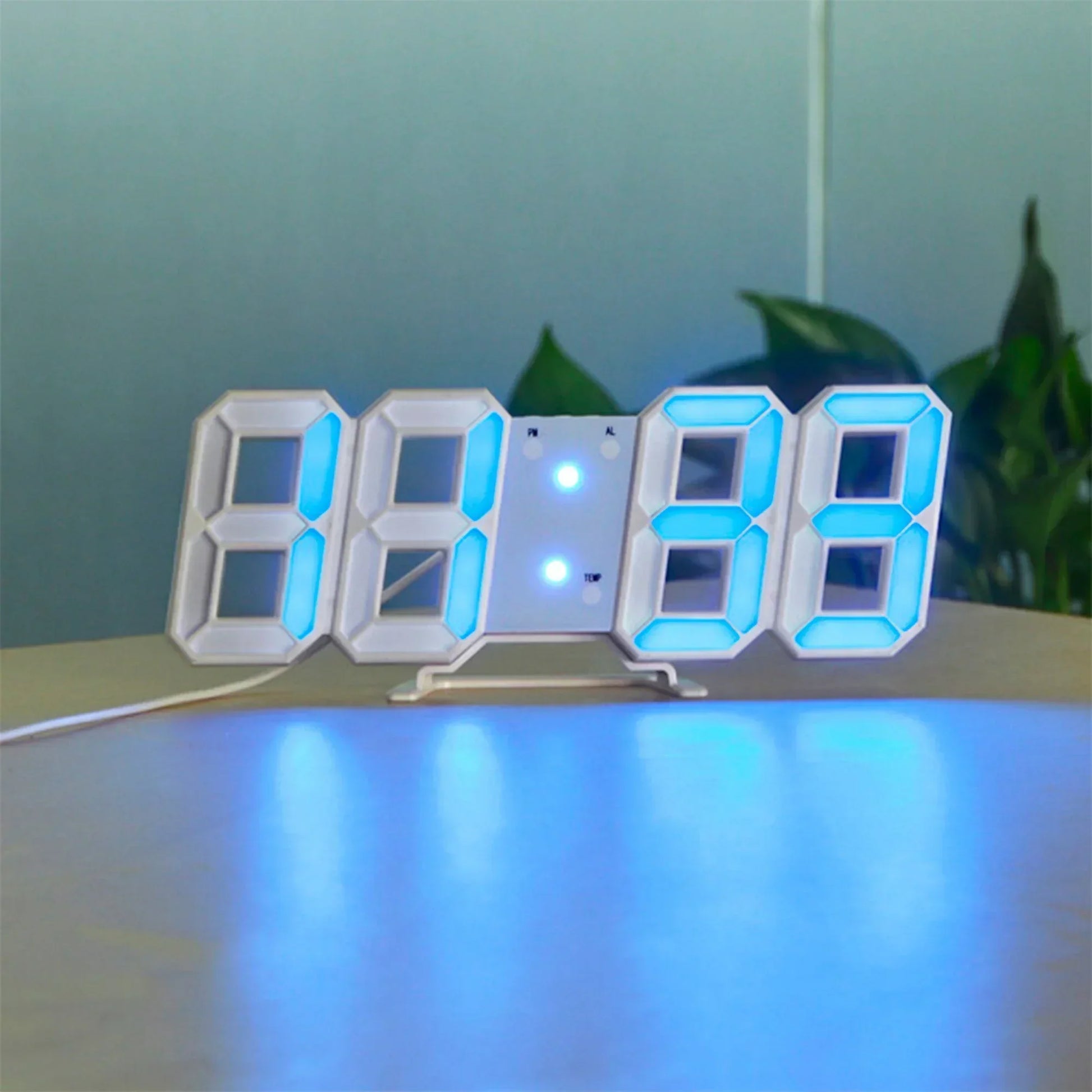 LumiSync 3D LED Wall Clock – Modern Digital Clock with Dimmable Lighting