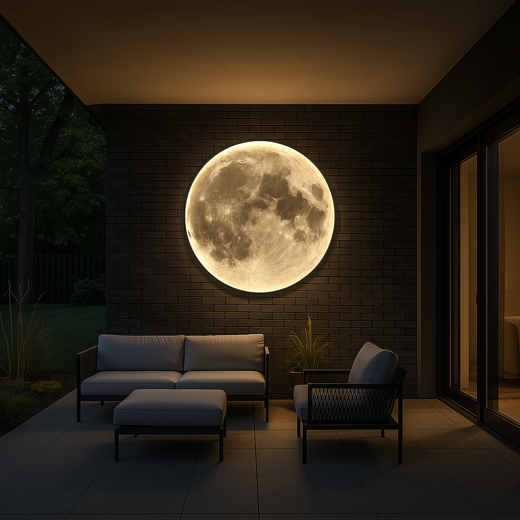 Lunara Moon Wall Light With Realistic Crater Surface and Soft LED Glow