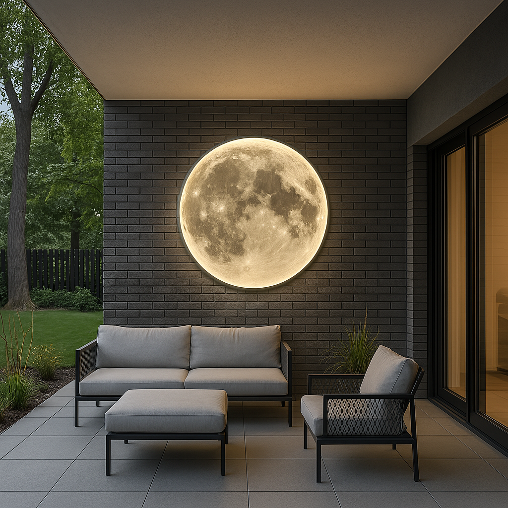 Lunara Moon Wall Light With Realistic Crater Surface and Soft LED Glow