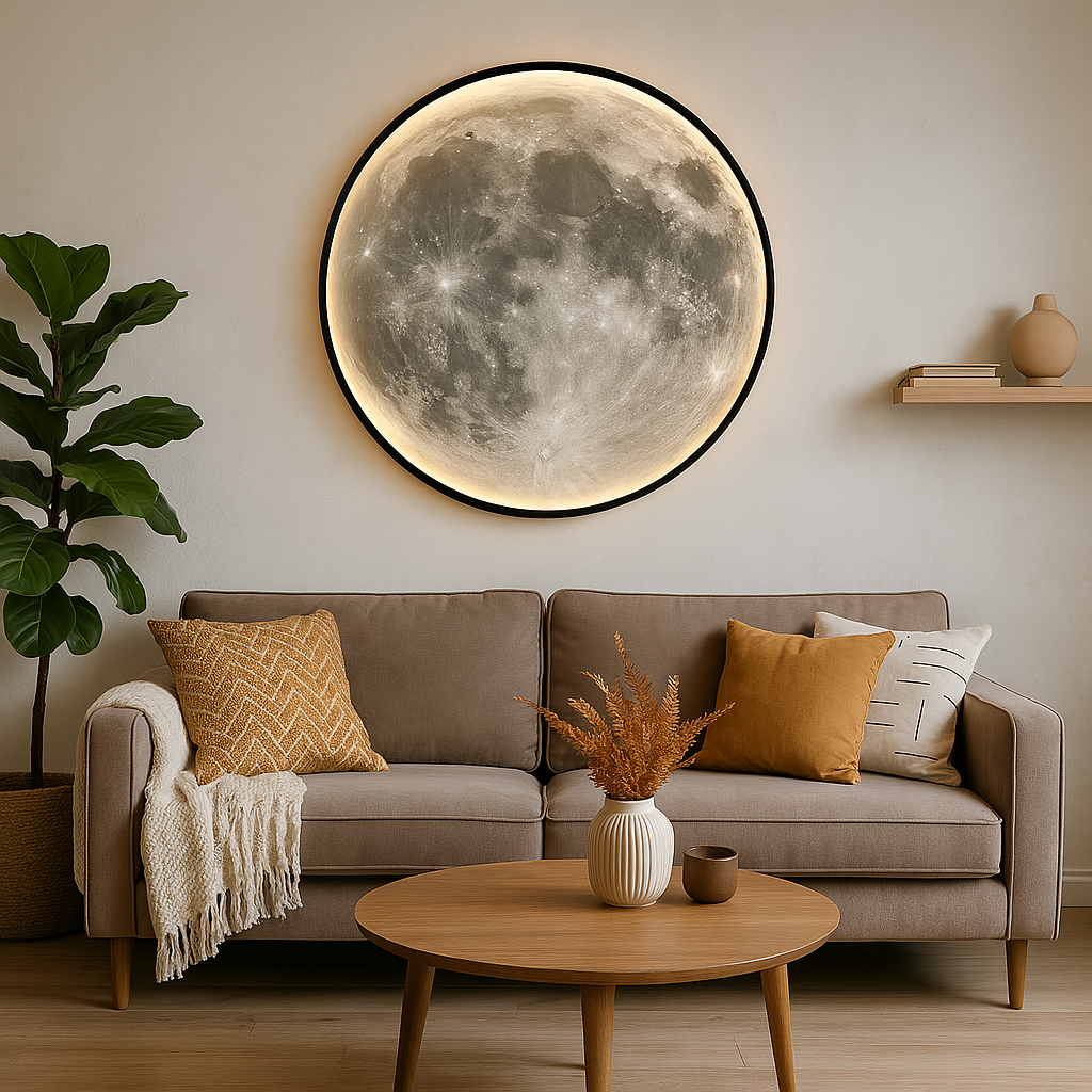 Lunara Moon Wall Light With Realistic Crater Surface and Soft LED Glow