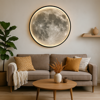 Lunara Moon Wall Light With Realistic Crater Surface and Soft LED Glow