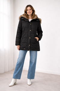 Wearclo | Puffer Hooded Jacket for Casual Wear
