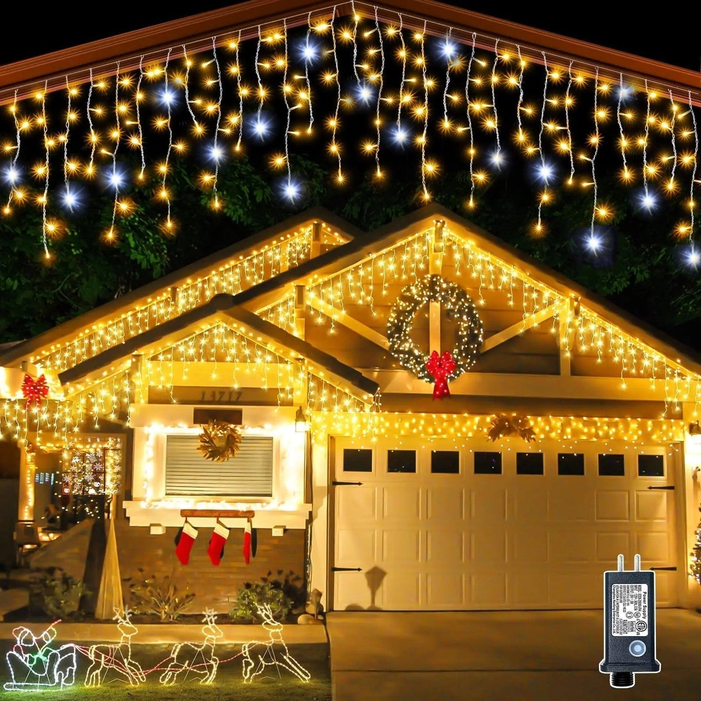 Magical Light Curtains with Twinkling LED Lights – Warm White