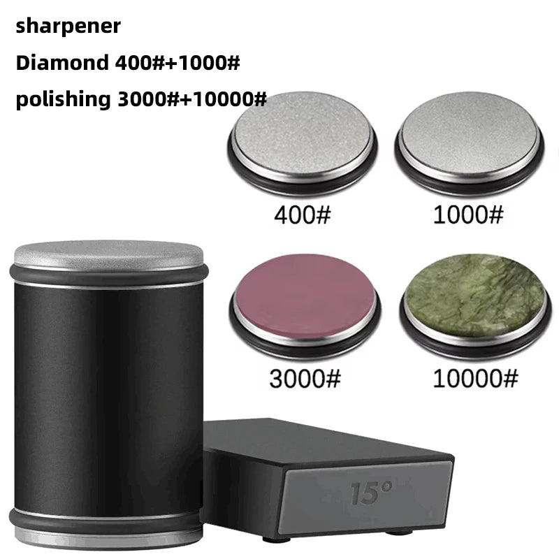 Manual Rolling Knife Sharpener - Precision Dual-Angle Kitchen Edge Tool