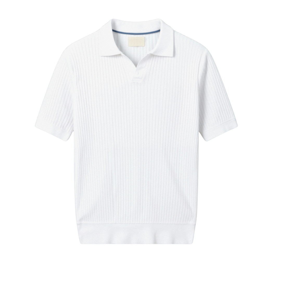 Image of Marcus | Men's Ribbed Short Sleeve Polo Shirt