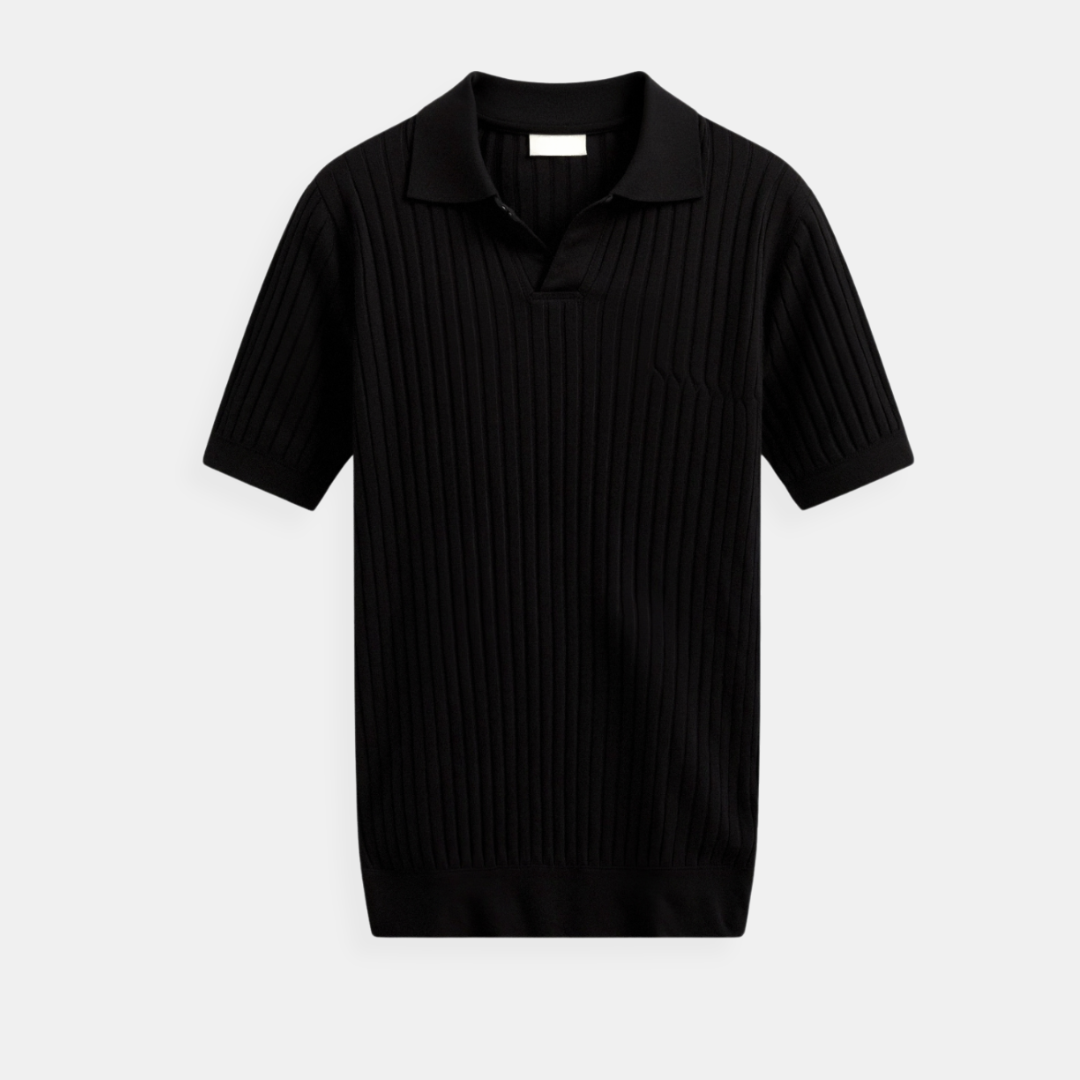 Image of Marcus | Men's Ribbed Short Sleeve Polo Shirt