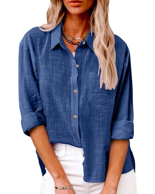 Image of Marilyn | Women's Button-Down Relaxed Fit Blouse