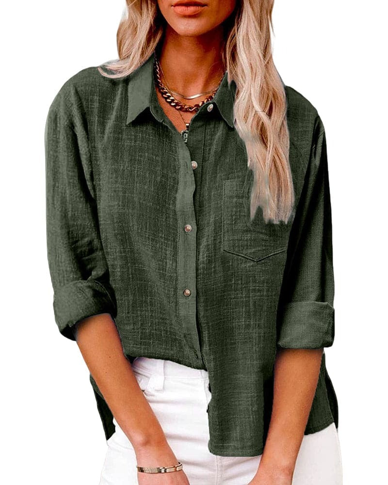 Image of Marilyn | Women's Button-Down Relaxed Fit Blouse