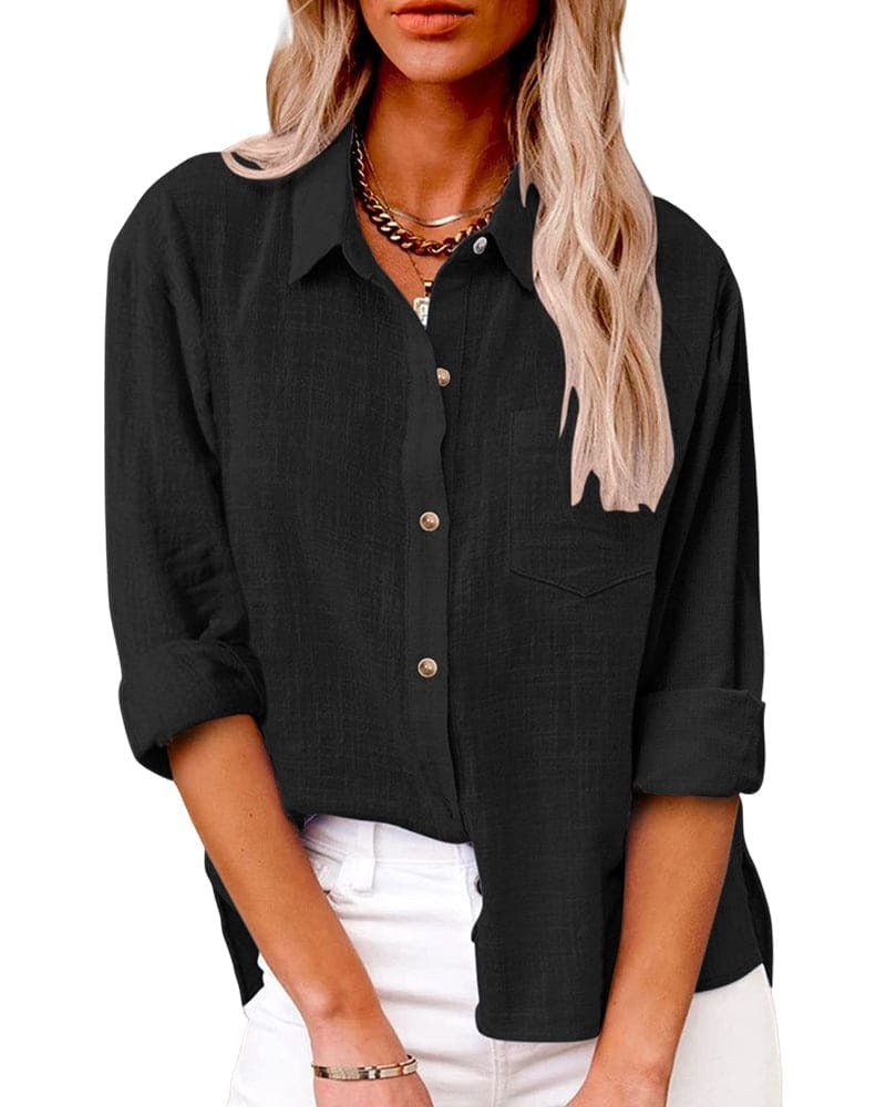 Image of Marilyn | Women's Button-Down Relaxed Fit Blouse