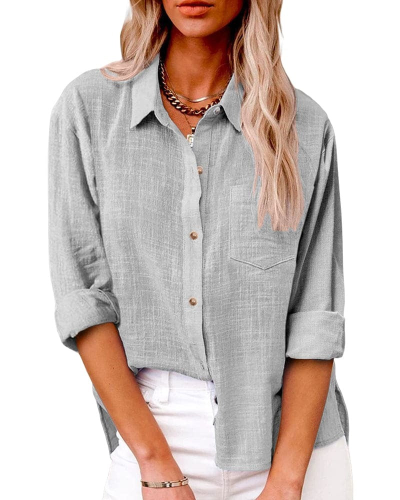 Image of Marilyn | Women's Button-Down Relaxed Fit Blouse