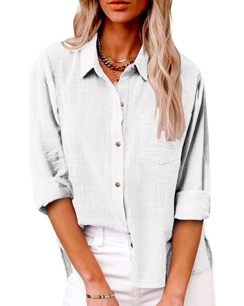 Image of Marilyn | Women's Button-Down Relaxed Fit Blouse