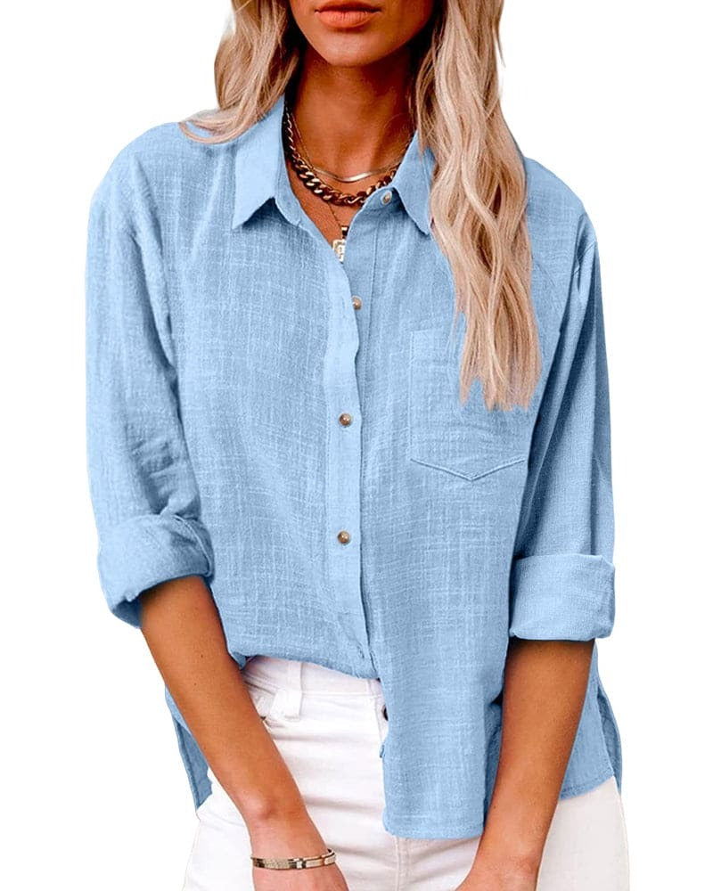 Image of Marilyn | Women's Button-Down Relaxed Fit Blouse