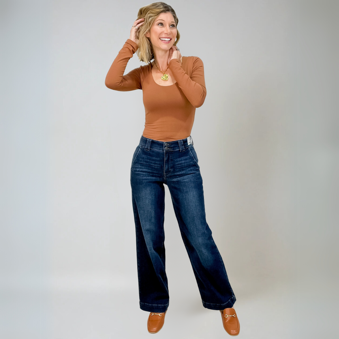 Image of Marissa | Women's High-Waisted Wide Leg Jeans