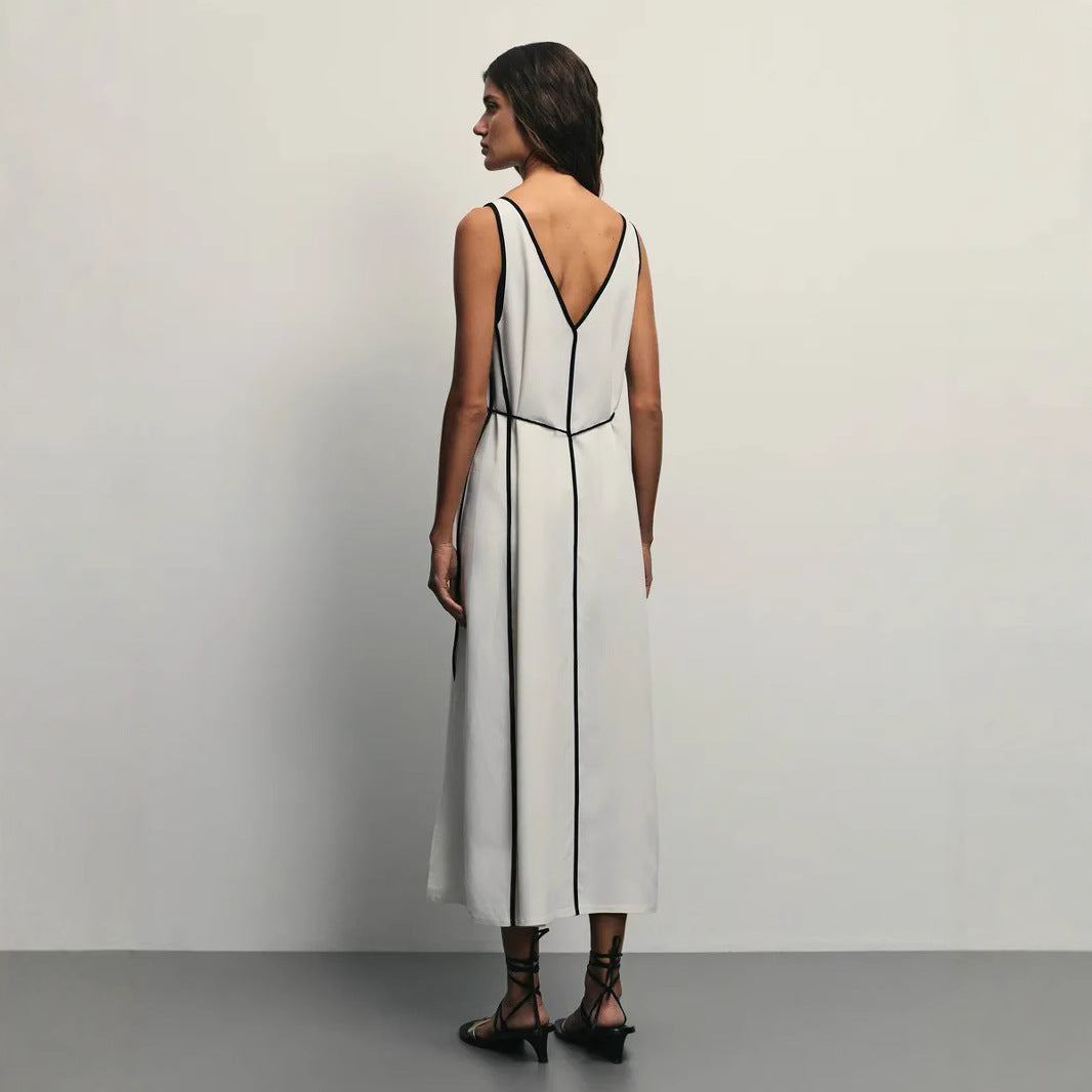 Image of Marjorie | Women's Sleeveless A-Line Midi Dress