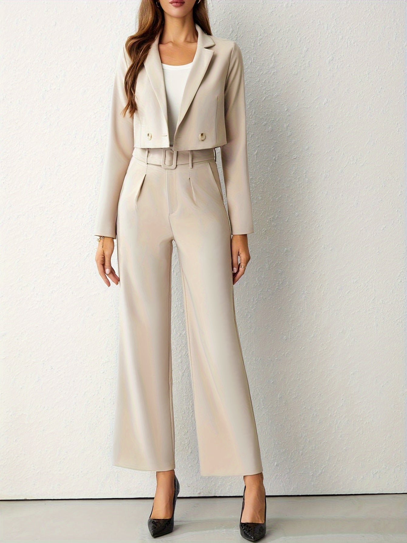 Image of Martha | Women's Cropped Two-Piece Suit