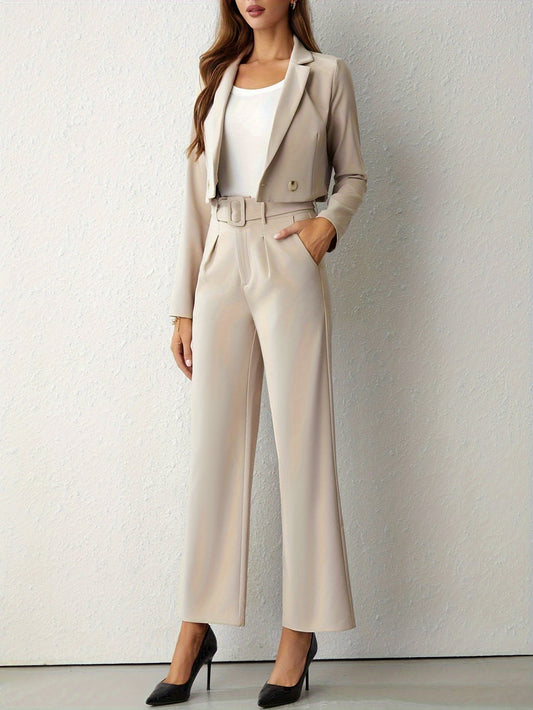 Image of Martha | Women's Cropped Two-Piece Suit