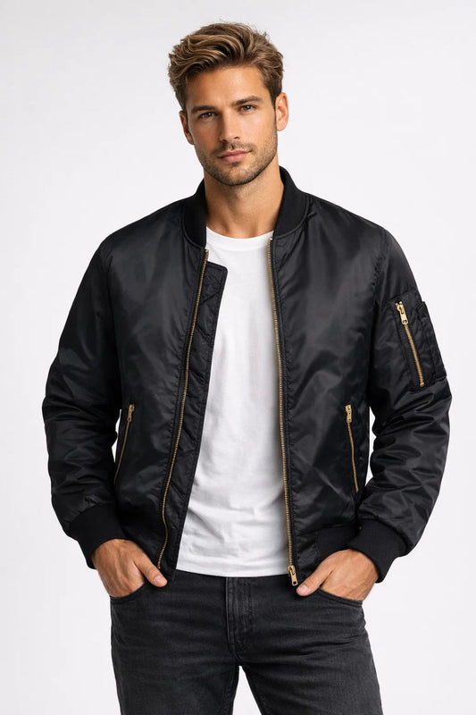 Image of Mason | Men's Zip-Up Bomber Jacket