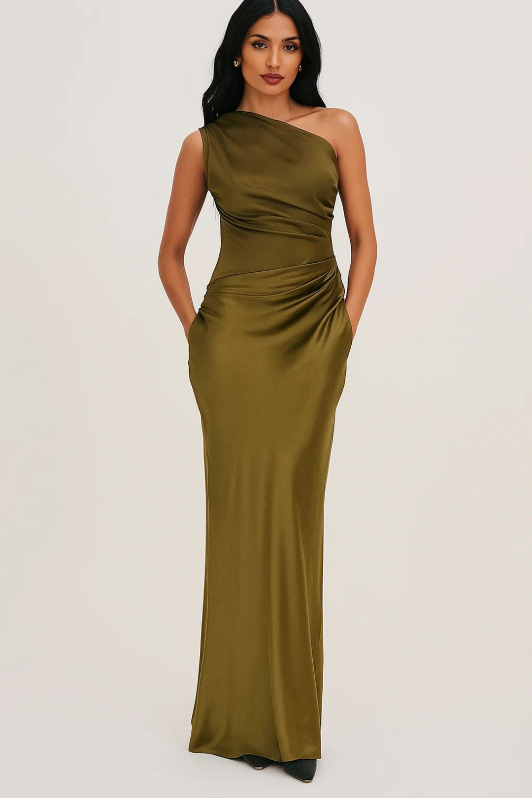 Image of Matilda | Women's One Shoulder Maxi Dress