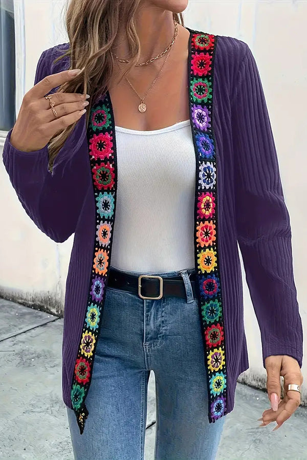 Image of Maureen | Women's Open Front Long Sleeve Cardigan