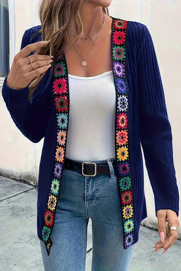 Image of Maureen | Women's Open Front Long Sleeve Cardigan