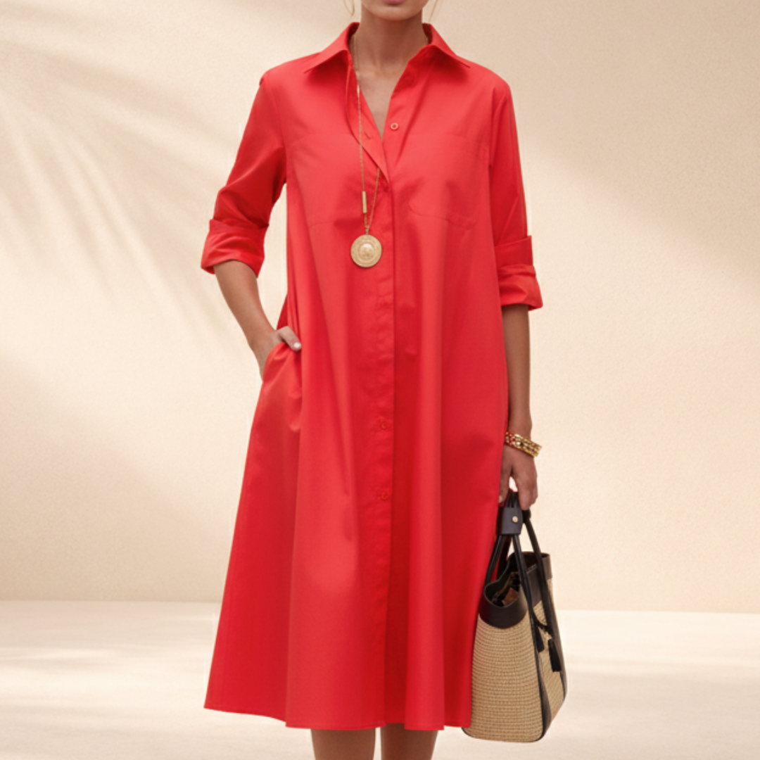 Image of Maya | Women's Button-Down Midi Dress