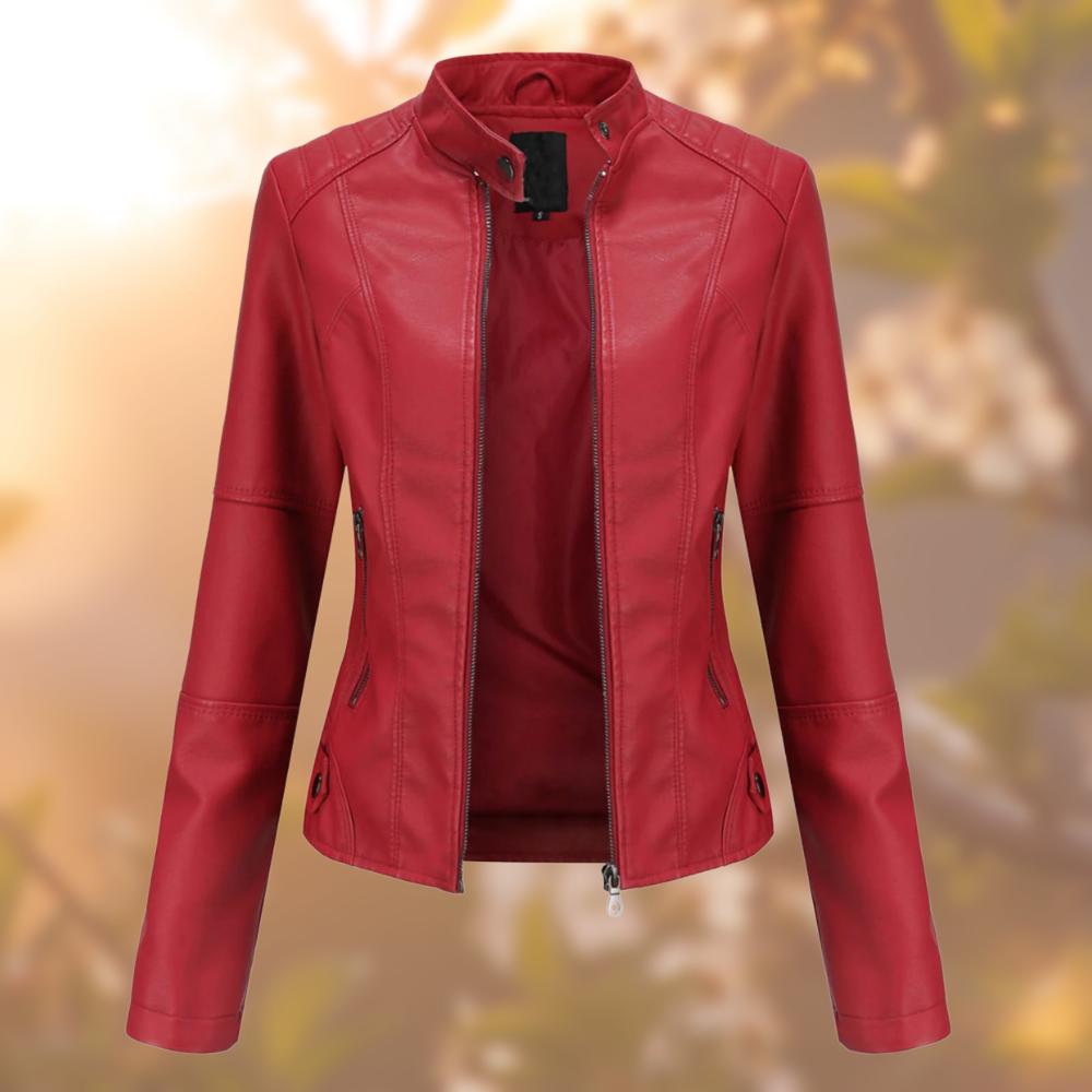 Image of Megan | Women's Fitted Biker Jacket