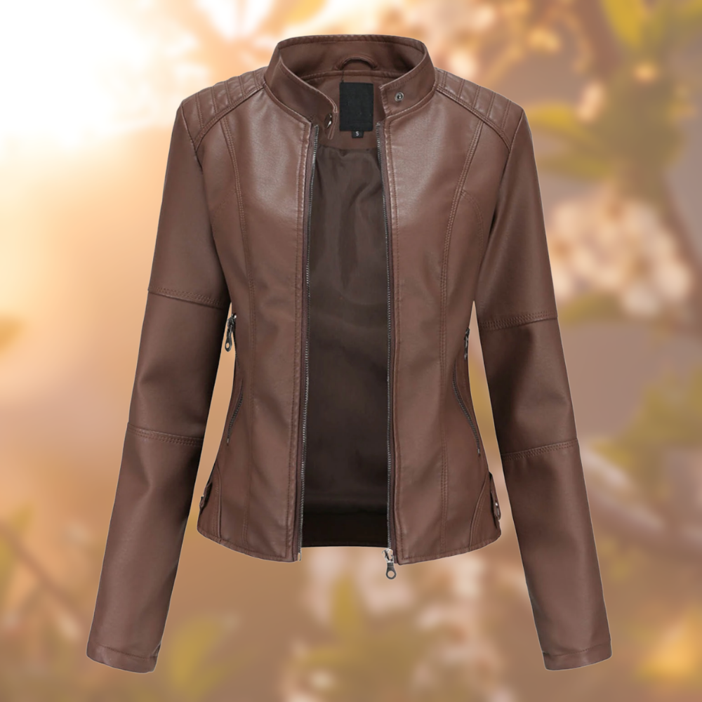 Image of Megan | Women's Fitted Biker Jacket