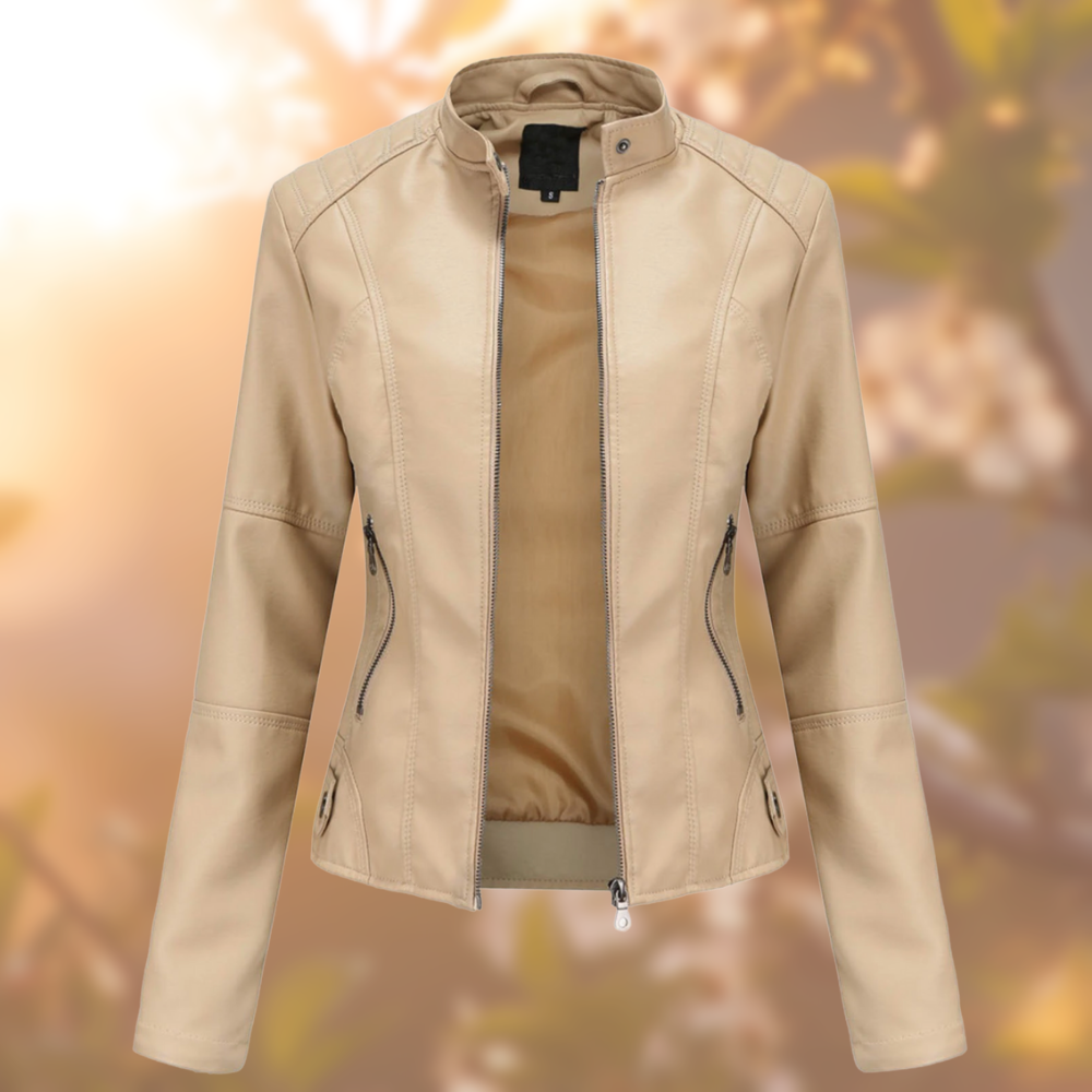 Image of Megan | Women's Fitted Biker Jacket