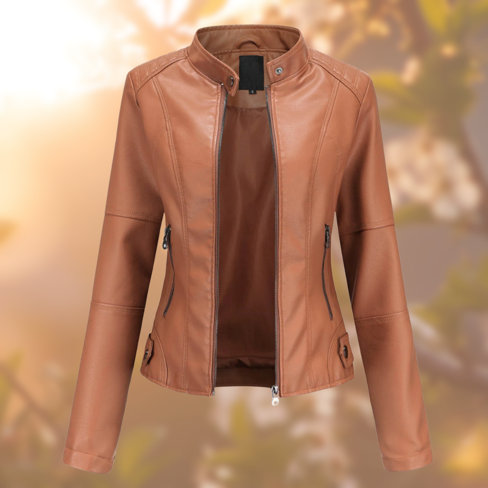 Image of Megan | Women's Fitted Biker Jacket
