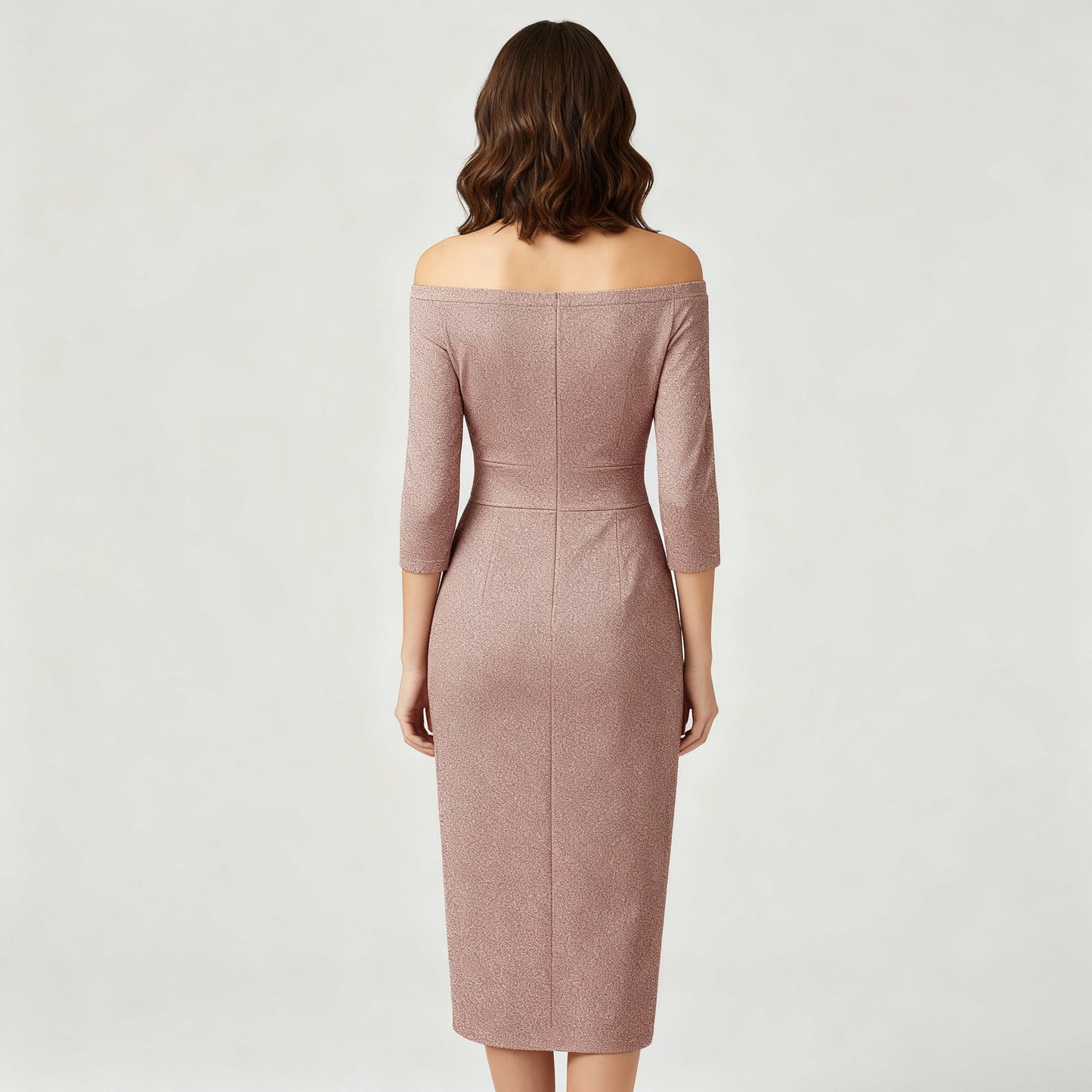 Image of Melinda | Women's Off-Shoulder Midi Dress