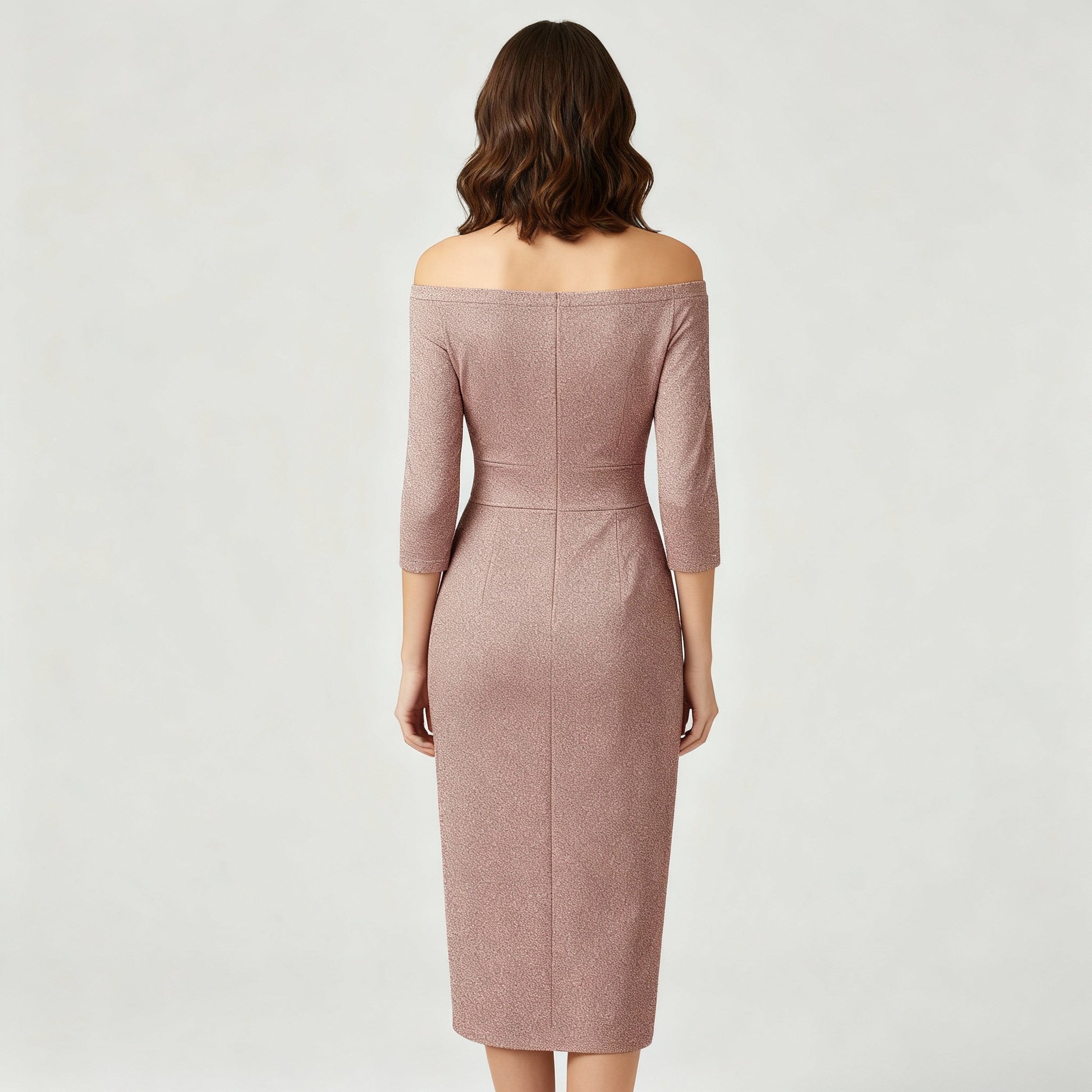 Image of Melinda | Women's Off-Shoulder Midi Dress