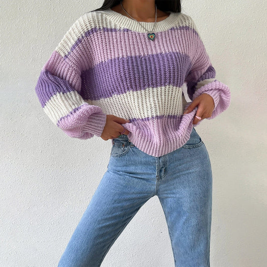 Image of Melinda | Women's Oversized Striped Sweater