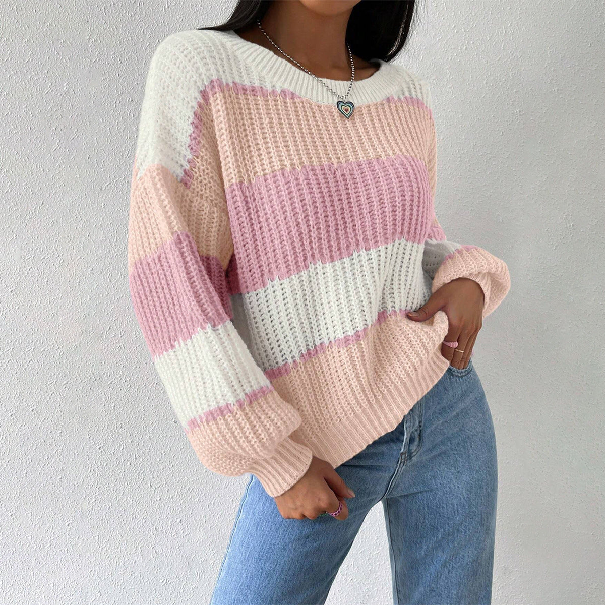 Image of Melinda | Women's Oversized Striped Sweater